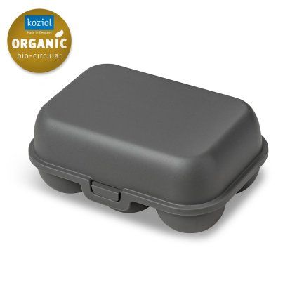 Recipient depozitare ouă EGGS TO GO MINI 17 cm, pentru 6 ouă, cenușiu natural, Koziol