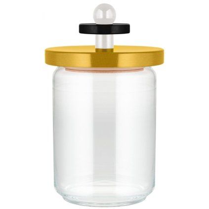 Borcan de depozitare pentru bucătărie 100 COLLECTION, 1 l, galben, sticlă, Alessi