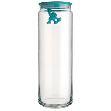 Borcan de depozitare pentru bucătărie GIANNI 2 l, capac albastru, sticlă, Alessi