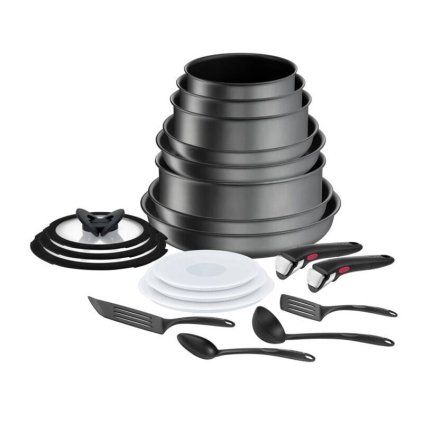 Set de veselă INGENIO DAILY CHEF ON L7619402, set de 20 buc, suprafață antiaderentă, Tefal