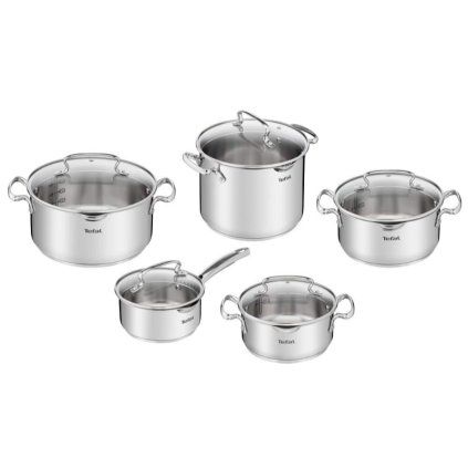 Set de vase pentru gătit DUETTO+ G719SA74, set de 10 buc, inox, Tefal