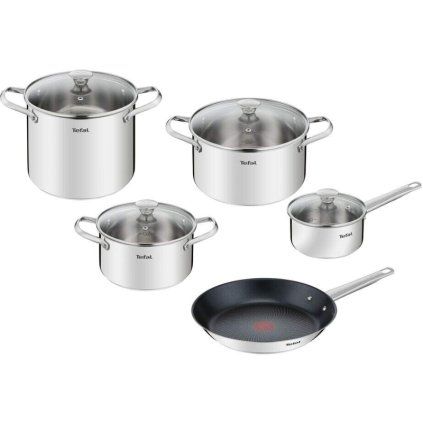 Set de vase pentru gătit COOK EAT B922S955, set de 9 buc, inox, Tefal