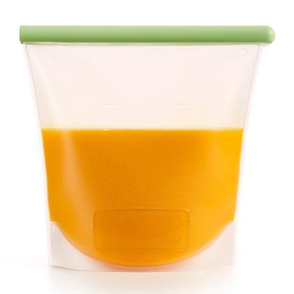 Pungă reutilizabilă pentru depozitarea alimentelor, 1,5 l, verde, Lékué