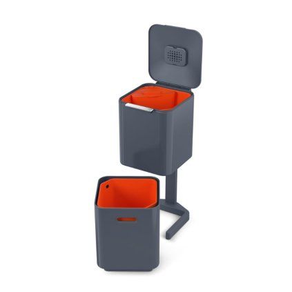 Coș pentru sortarea deșeurilor TOTEM COMPACT 30065, 40 l, grafit, Joseph Joseph