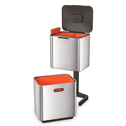 Coș de gunoi pentru sortarea deșeurilor TOTEM MAX 30060, 60 l, oțel inoxidabil, Joseph Joseph