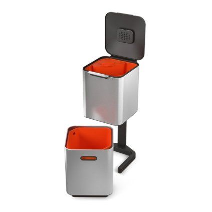 Coș de gunoi pentru sortarea deșeurilor TOTEM COMPACT 30063 40 l, grafit, Joseph Joseph
