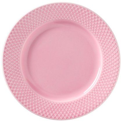 Farfurie pentru desert RHOMBE, 21 cm, roz, Lyngby