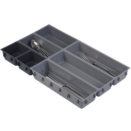 Organizator pentru sertar BLOX 85199, 7 buc, gri, Joseph Joseph