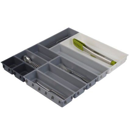 Organizator de sertare de bucătărie BLOX 85200, set de 10 buc, gri, Joseph Joseph