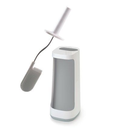 perie de toaletă FLEX PLUS 70516, cu spațiu de depozitare, alb / gri, Joseph Joseph