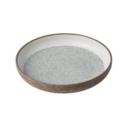 Farfurie cu margine înaltă pentru desert CRAZED GREY 22 cm, MIJ