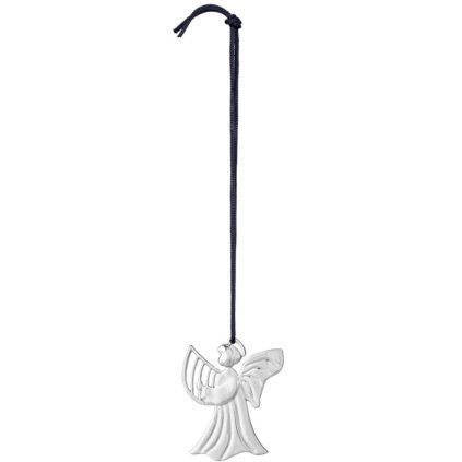 Ornament pentru pomul de Crăciun HARP ANGEL, 7 cm, placat cu argint, Rosendahl