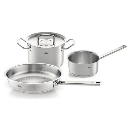 Set de vase pentru gătit ORIGINAL-PROFI COLLECTION, cu tigaie, set de 3 buc, inox, Fissler