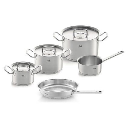Set de vase pentru gătit ORIGINAL-PROFI COLLECTION, cu oală și tigaie universală, set de 5 buc, inox, Fissler