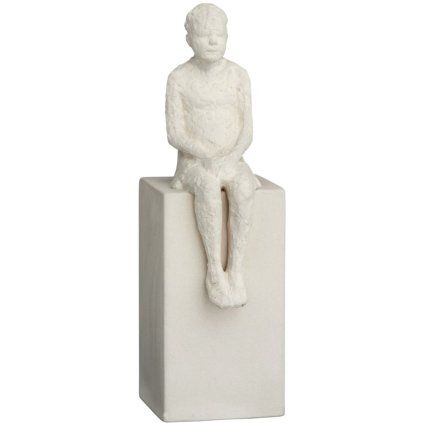 Sculptură de decorare a casei THE DREAMER 21,5 cm, alb, gresie, Kähler