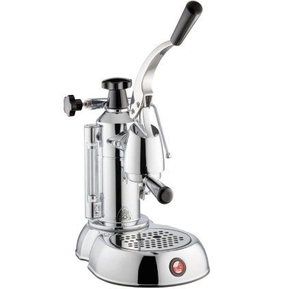 Aparat de cafea cu pârghie STRADIVARI EUROPICCOLA argintiu, mâner din plastic, La Pavoni