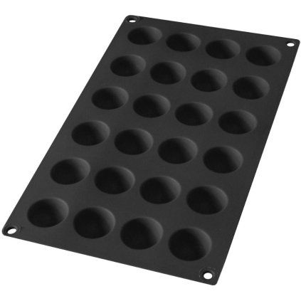 Formă pentru desert 30 cm, mini semisferă, neagră, Lékué