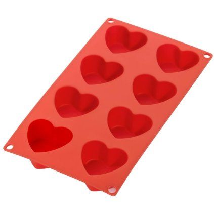 Formă pentru desert HEART, roșu, silicon, Lékué