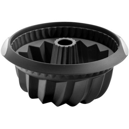 Formă tip Bundt pentru prăjitură 22 cm, negru, silicon, Lékué