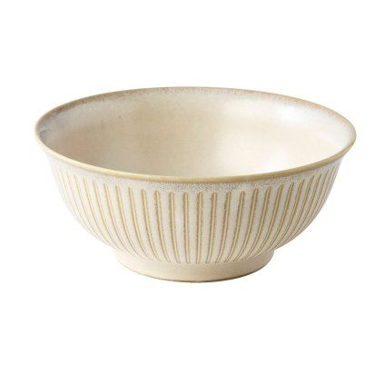 Bol Udon RIDGED ALABASTER, 18 cm, MIJ