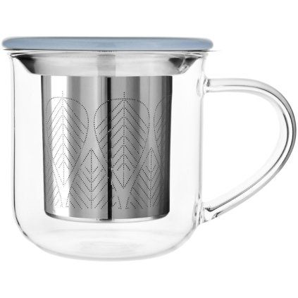 Pahar pentru ceai MINIMA EVA 400 ml, cu filtru și capac albastru, Viva Scandinavia