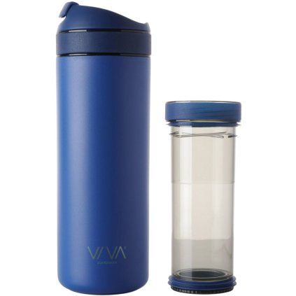 Cană de călătorie cu infuzor de ceai RECHARGE ANYTIME 460 ml,  albastru regal, Viva Scandinavia