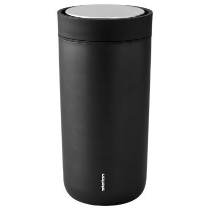 Cană termos TO GO CLICK 400 ml, negru lucios, Stelton