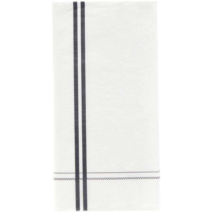 Șervețele de hârtie STRIPE, set de 12 buc, alb/gri, Nicolas Vahé