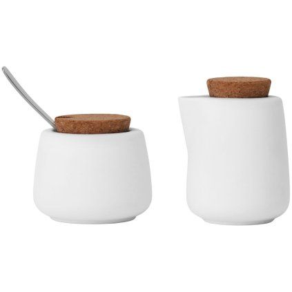 Set de frișcă și zahăr NICOLA, set de 2 buc, alb, Viva Scandinavia