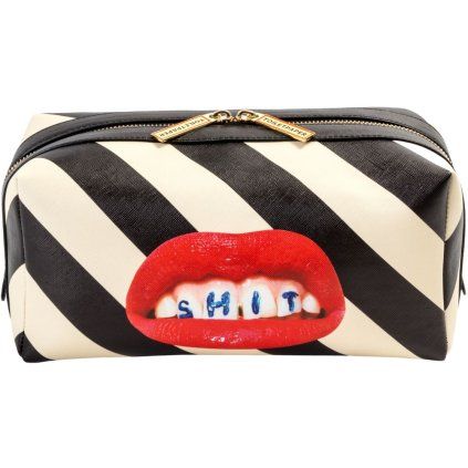 Geantă cosmetică cu dungi TOILETPAPER REGIMENTAL SHIT 25,5 x 12 cm, Seletti