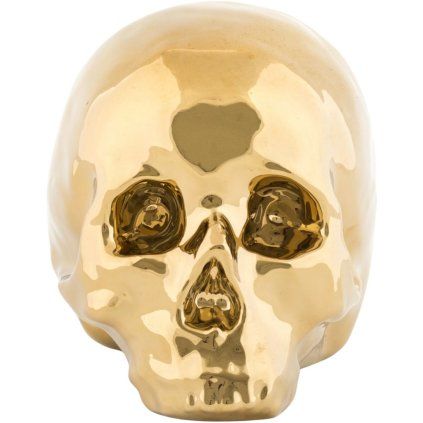 Decorațiuni pentru casă MEMORABILIA MY SKULL, 25 cm, aur, porțelan, Seletti