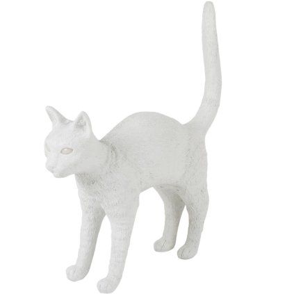 Lampă de masă JOBBY THE CAT, 52 cm, LED, alb, Seletti