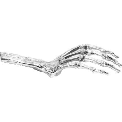 Figurină WUNDERKAMMER SKELETON HAND, 24 cm, argintiu, aluminiu, Seletti