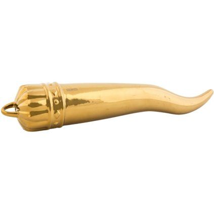 Decorațiune pentru casă MEMORABILIA MY LUCKY HORN, 30 cm aur, porțelan, Seletti