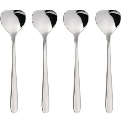 Lingură pentru ceai BIG LOVE, set de 4 buc, 14 cm, argintiu, Alessi