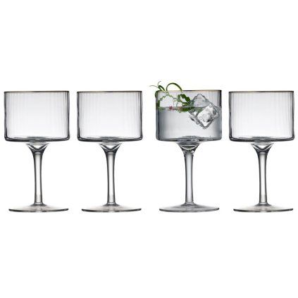 Pahar pentru gin și tonic PALERMO GOLD, set de 4 buc, 320 ml, Lyngby Glas