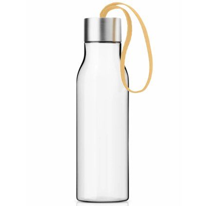 Sticlă pentru apă 500 ml, curea bej-auriu, plastic, Eva Trio