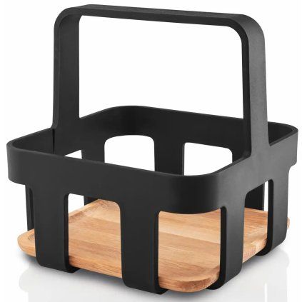 Coș pentru sticle NORDIC KITCHEN 18 cm, negru, plastic, Eva Trio