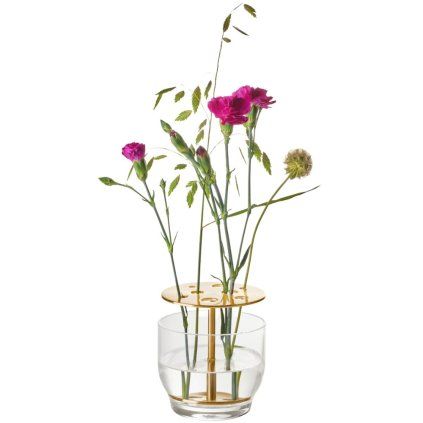 Vază IKEBANA 13 cm, aur, sticlă, Fritz Hansen
