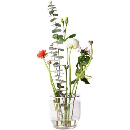 Vază IKEBANA 13 cm, argint, sticlă, Fritz Hansen