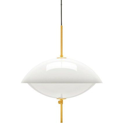 Lampa CLAM 44 cm, alb/alamă, Fritz Hansen