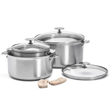 Set de oale ALCHIMY LOQY, 3 buc, argintiu, din oțel inoxidabil, de Buyer