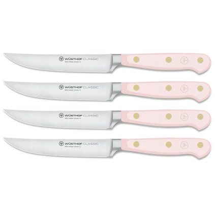Cuțite de friptură CLASSIC COLOUR, set de 4, 12 cm, sare roz de Himalaya, Wüsthof