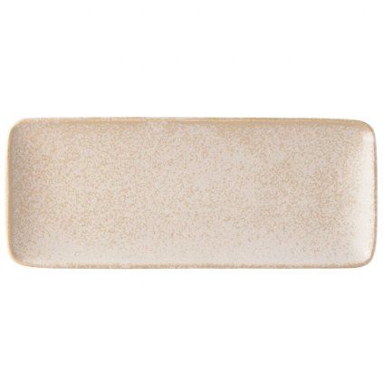 Platou de servit WHITE FADE 29,5 x 12 cm, bej, ceramică, MIJ