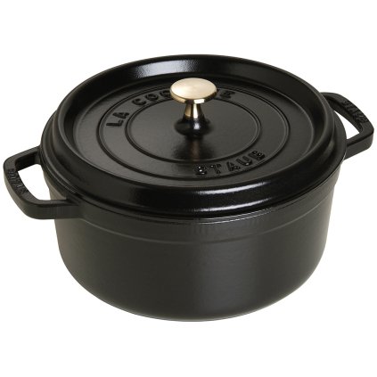 Ghiveci rotund, negru O 28 cm Staub