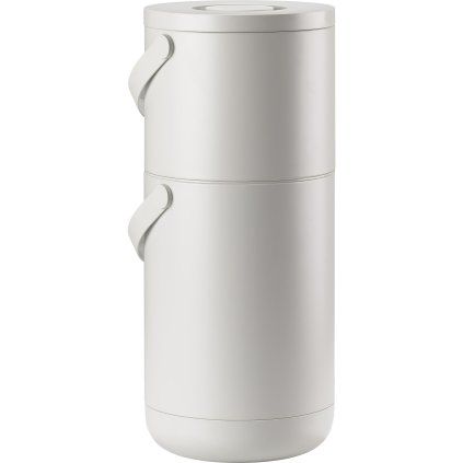 Coș de gunoi alimentar CIRCULAR 22 + 12 l, gri deschis, plastic, Zona Danemarca