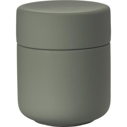 Borcan de depozitare cu capac UME 10 cm, verde măsliniu, ceramică, Zone Denmark