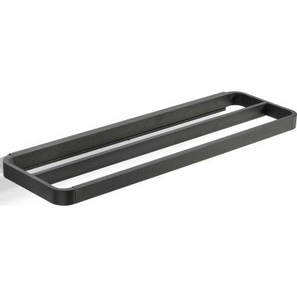Suport pentru prosoape RIM 44 cm, dublu, negru, aluminiu, Zona Danemarca
