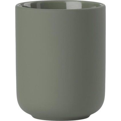 Suport pentru periuță de dinți UME 10 cm, verde măsliniu, ceramică, Zona Danemarca