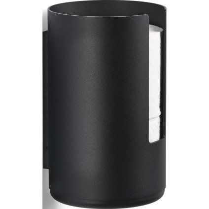 Suport pentru role de rezervă RIM 22 cm, montat pe perete, negru, aluminiu, Zona Danemarca